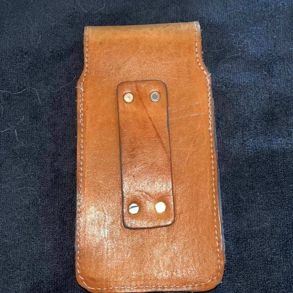 Handmade Cowboy Belt Loop Bag Carved Leather Rooster Wild West